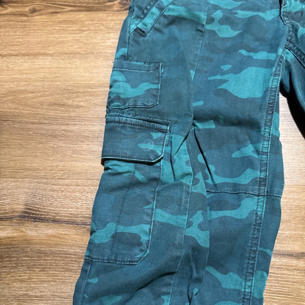 Anthropologie 25 PETITE Austin Cargo Utility Crop Pant Mid-Rise Turquoise‎ Green - Picture 4 of 16